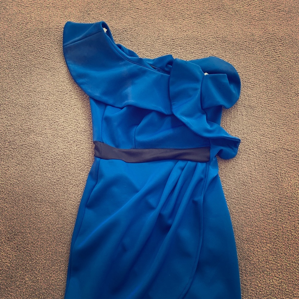 Foreign Exchange blue knee length cocktail dress
